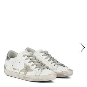 Golden Goose Superstar White and Silver